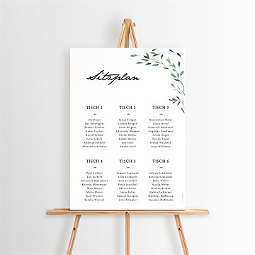 Sitzplan Hochzeit unter dem olivenbaum