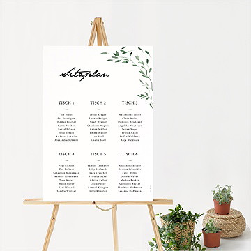 Sitzplan Hochzeit unter dem olivenbaum - vue 2