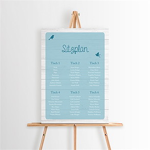 Sitzplan Taufe blaue schleife