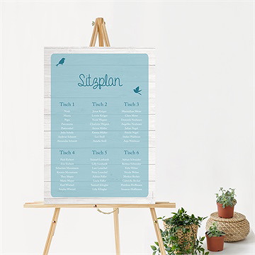 Sitzplan Taufe Blaue Schleife - vue 2