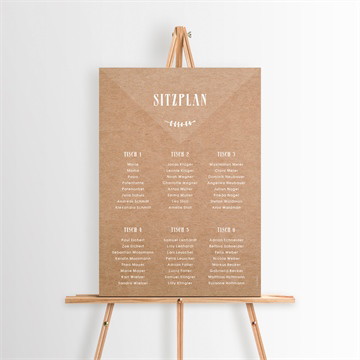 Sitzplan Taufe foto auf kraftpapier