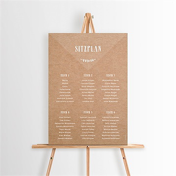 Sitzplan Taufe Foto Auf Kraftpapier