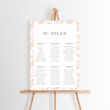 Sitzplan Taufe Vintage natur