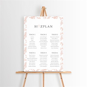 Sitzplan Taufe vintage natur