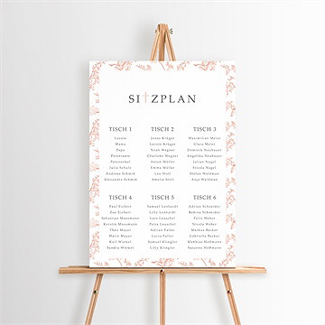 Sitzplan Taufe vintage natur