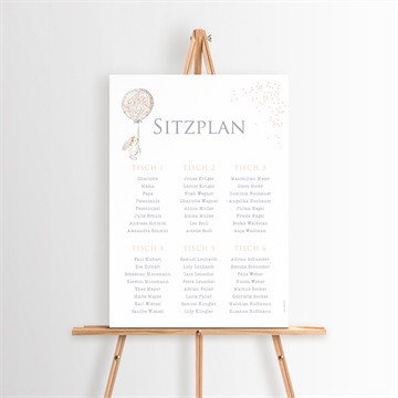 Sitzplan Taufe Kleines kaninchen