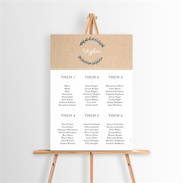 Sitzplan Taufe Kleines programm