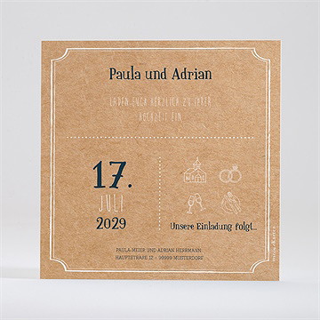 Save the Date Karte postkarte - vue 2