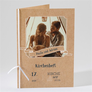 Kirchenheft Hochzeit postkarte