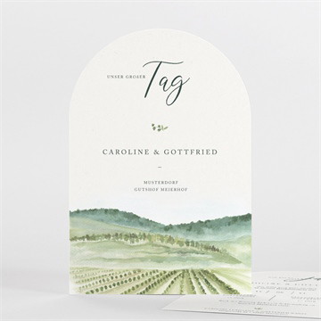 Hochzeitseinladung weinrebe