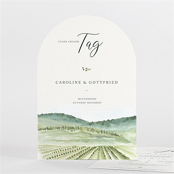 Hochzeitseinladung Weinrebe