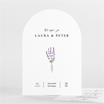 Hochzeitseinladung lavendel