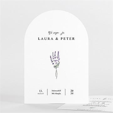 Hochzeitseinladung Lavendel