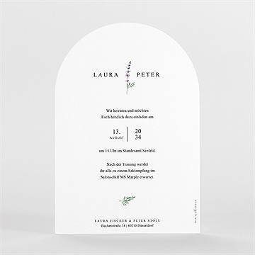 Hochzeitseinladung Lavendel - Vue 2