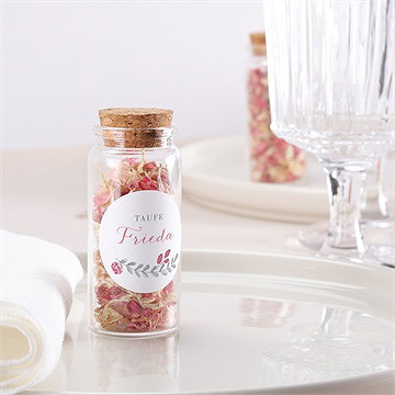 Glasfläschchen Mit Korken Taufe Rosenkranz - Sticker - vue 2
