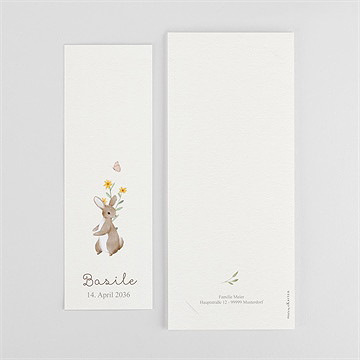 Dankeskarte Geburt feldhasen - vue 3