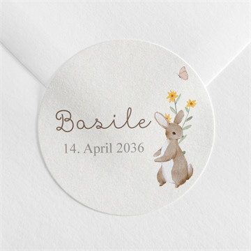 Sticker Geburt feldhasen