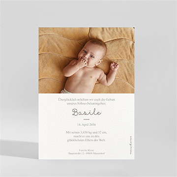 Geburtskarte Feldhasen - vue 2