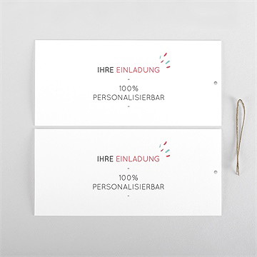 Hochzeitseinladung Blanco - 21X10cm (N85107) - vue 4