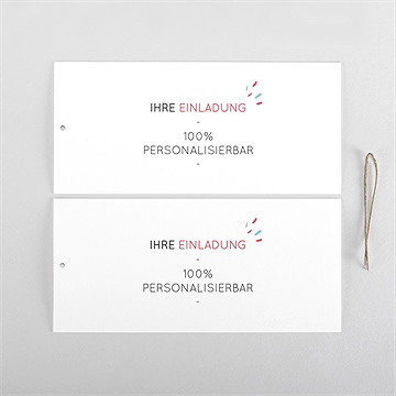 Hochzeitseinladung Blanco - 21X10cm (N85107) - vue 5