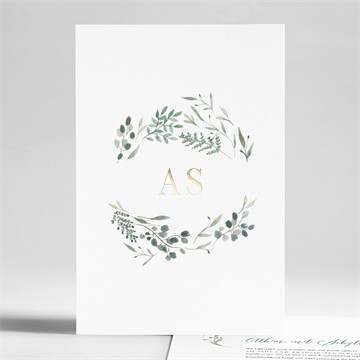 Hochzeitseinladung fliegende blätter - gold