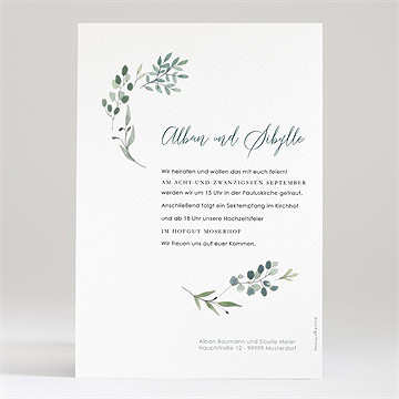 Hochzeitseinladung fliegende blätter - gold - vue 3