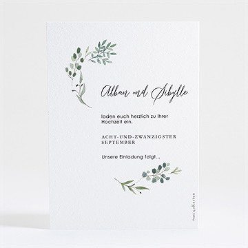 Save The Date Karte Fliegende Blätter - vue 2