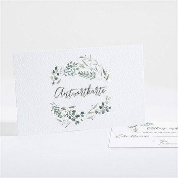 Antwortkarte Hochzeit fliegende blätter
