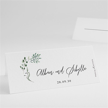 Tischkarte Hochzeit fliegende blätter