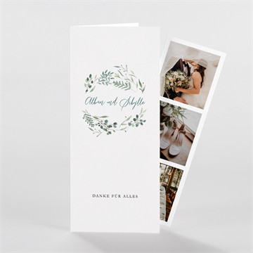 Dankeskarte Hochzeit fliegende blätter