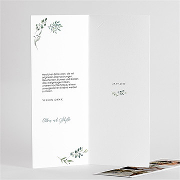 Dankeskarte Hochzeit fliegende blätter - vue 3