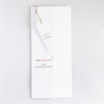 Hochzeitseinladung Blanco 21X9cm (N93160) - vue 3