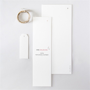 Hochzeitseinladung Blanco 21X9cm (N93160) - Vue 5