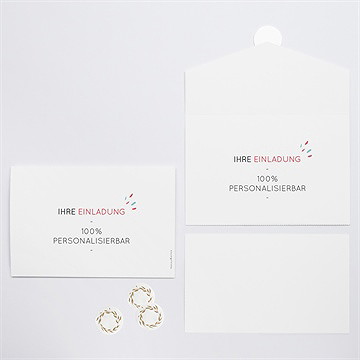 Hochzeitseinladung Blanco - 17,4X11,8Cm (N97167) - vue 3