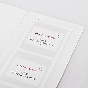 Hochzeitseinladung Blanco 9X21cm (N981131) - vue 4