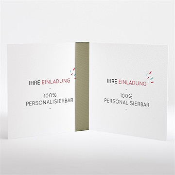 Hochzeitseinladung Blanco 15X15cm (N461109) - vue 3