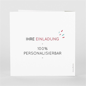 Hochzeitseinladung Blanco 15X15cm (N461109) - vue 4