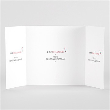 Hochzeitseinladung Blanco 15X15cm (N72102) - vue 2