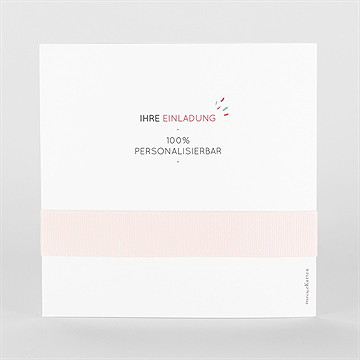 Hochzeitseinladung Blanco 15X15cm (N72102) - vue 3