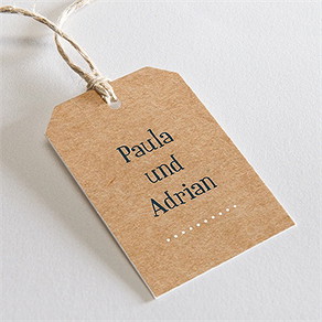 Geschenkanhänger Hochzeit postkarte