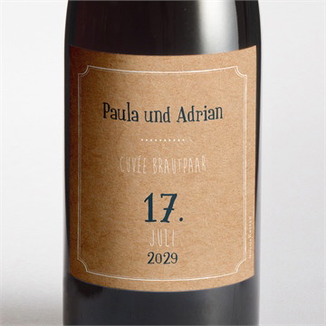 Flaschenetikett Hochzeit postkarte