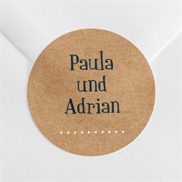 Aufkleber Hochzeit postkarte