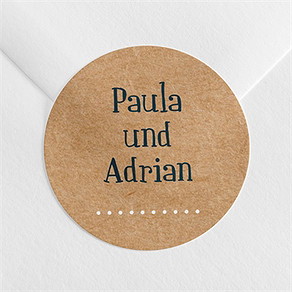 Aufkleber Hochzeit postkarte