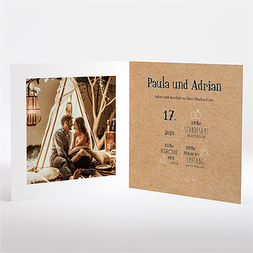 Hochzeitseinladung postkarte - band - vue 2