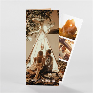 Hochzeitseinladung postkarte - lesezeichen