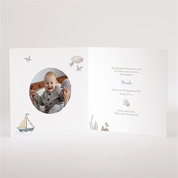 Geburtskarte mein kleiner matrose - prägung - vue 3