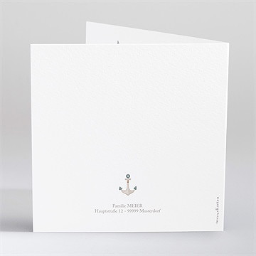 Geburtskarte mein kleiner matrose - prägung - vue 4