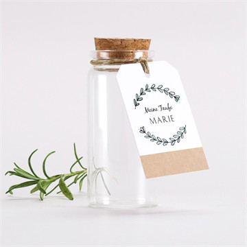 Glasfläschchen mit Korken Taufe Kleines programm