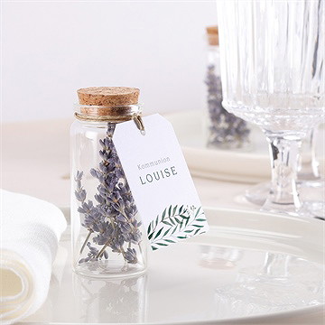 Glasfläschchen Mit Korken Kommunion Gartenfest - vue 2