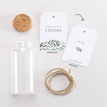 Glasfläschchen Mit Korken Kommunion Gartenfest - vue 3